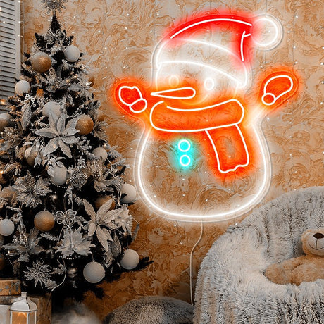 Snowman LED neon sign for home or business | NEON SIGNO® Custom Neon Signs