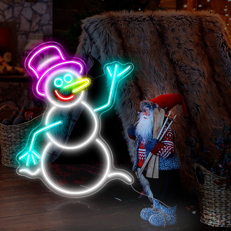 Snowman neon Christmas decorations | NEON SIGNO® Custom Neon Signs