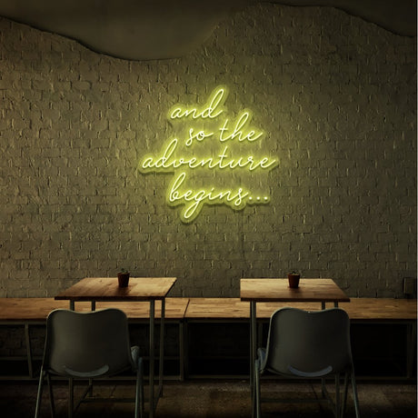 The Adventure Begins Neon Sign | NEON SIGNO® Custom Neon Signs