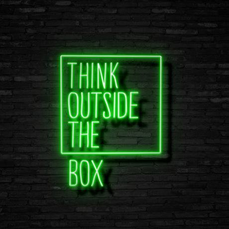 Think Outside The Box Neon Sign | NEON SIGNO® Custom Neon Signs