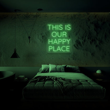 This Is Our Happy Place Neon Sign | NEON SIGNO® Custom Neon Signs