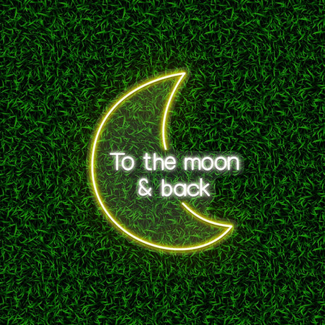 To The Moon And Back - Multicolor Neon Sign | NEON SIGNO® Custom Neon Signs