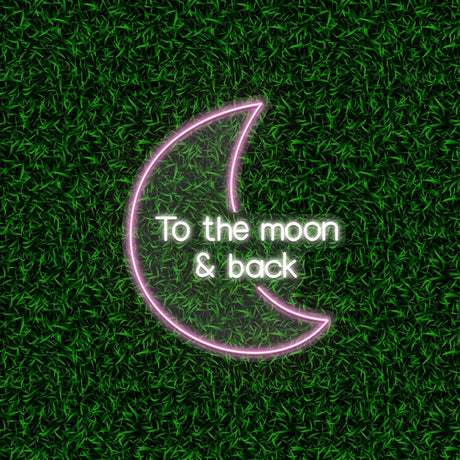 To The Moon And Back - Multicolor Neon Sign | NEON SIGNO® Custom Neon Signs