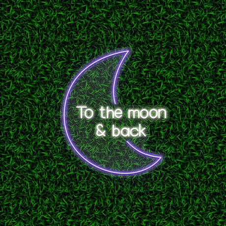 To The Moon And Back - Multicolor Neon Sign | NEON SIGNO® Custom Neon Signs