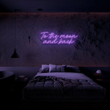 To The Moon And Back Neon Sign | NEON SIGNO® Custom Neon Signs