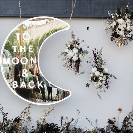 To The Moon And Back Neon Sign | NEON SIGNO® Custom Neon Signs