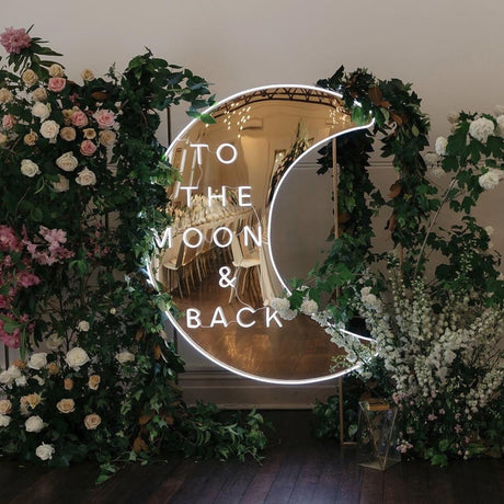 To The Moon And Back Neon Sign | NEON SIGNO® Custom Neon Signs