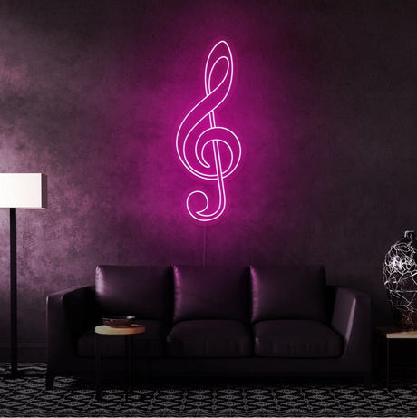 Treble Clef Neon Sign | NEON SIGNO® Custom Neon Signs