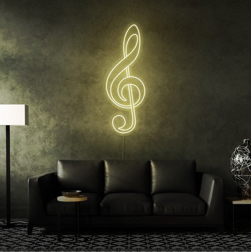 Treble Clef Neon Sign | NEON SIGNO® Custom Neon Signs