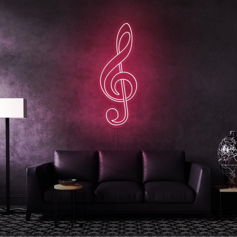 Treble Clef Neon Sign | NEON SIGNO® Custom Neon Signs