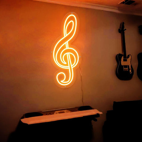 Treble Clef Note Neon Sign | NEON SIGNO® Custom Neon Signs