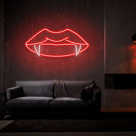 Vampire Lips Neon Sign | NITRONEON® Custom LED Neon Signs