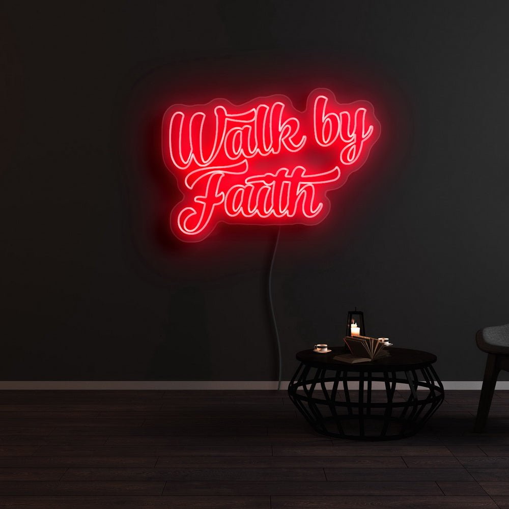 Walk By Faith Neon Sign | NEON SIGNO® Custom Neon Signs