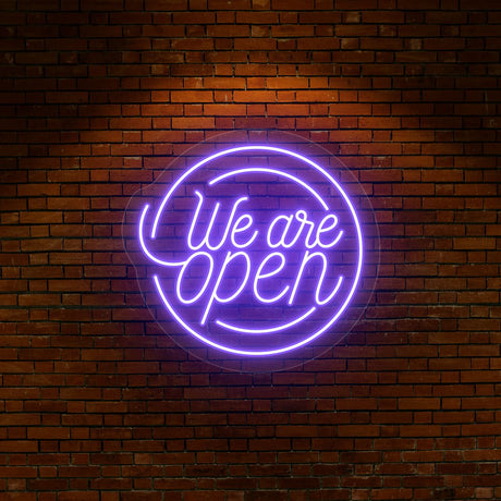 We Are Open Neon Sign | NEON SIGNO® Custom Neon Signs