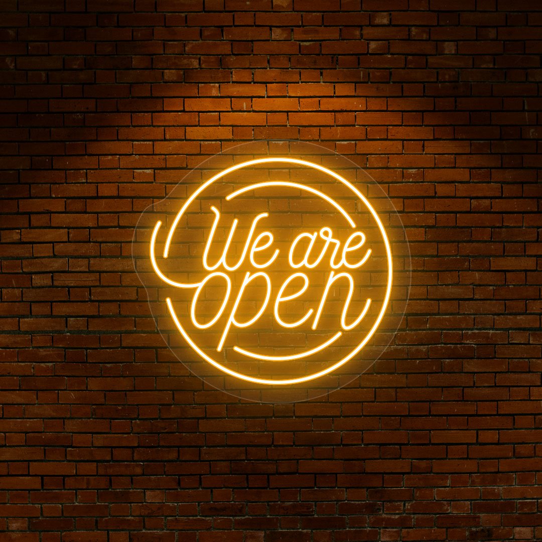 We Are Open Neon Sign | NEON SIGNO® Custom Neon Signs