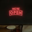 We're Open Neon Sign | NEON SIGNO® Custom Neon Signs