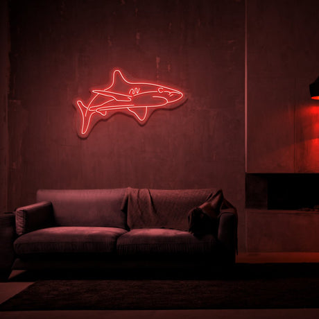 White Tip Shark Neon Sign | NEON SIGNO® Custom Neon Signs