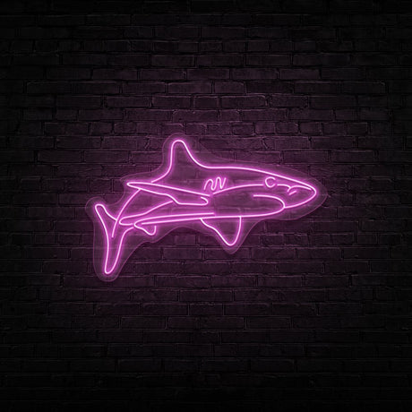 White Tip Shark Neon Sign | NEON SIGNO® Custom Neon Signs