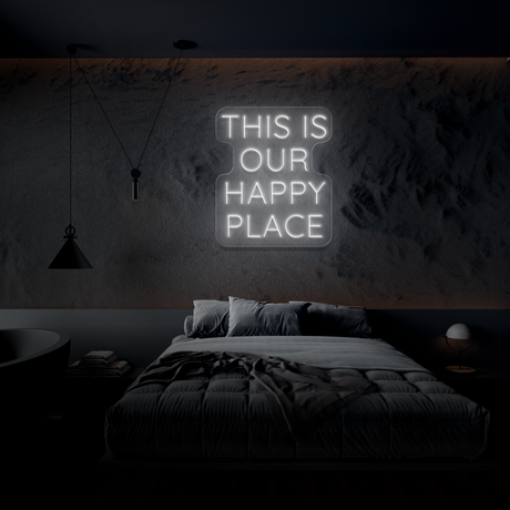 This Is Our Happy Place Neon Sign | NEON SIGNO® Custom Neon Signs