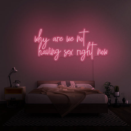 Why Are We Not Having Sex Right Now Neon Sign | NEON SIGNO® Custom Neon Signs