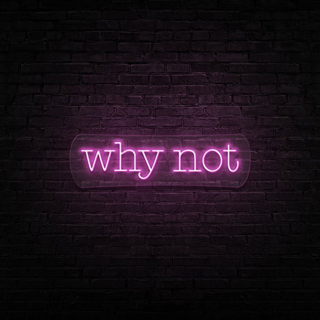 Why Not Neon Sign | NEON SIGNO® Custom Neon Signs