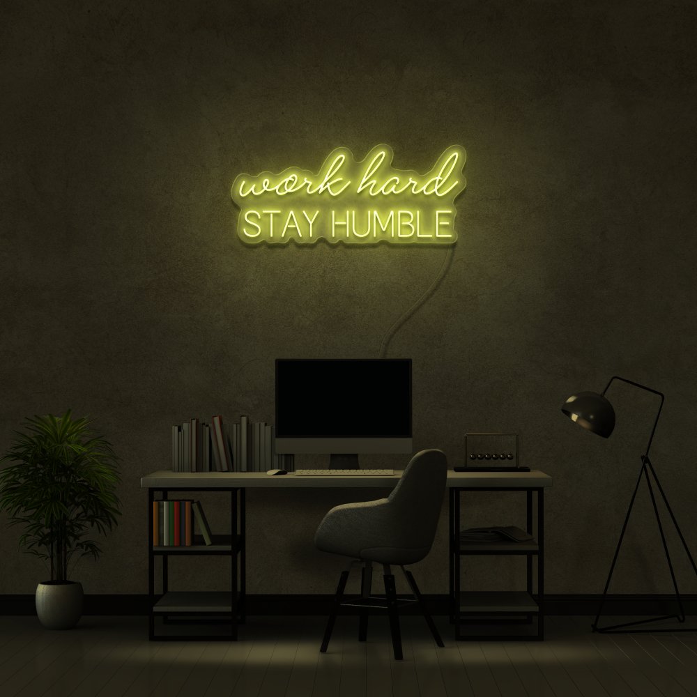 Work Hard Neon Sign | NEON SIGNO® Custom Neon Signs