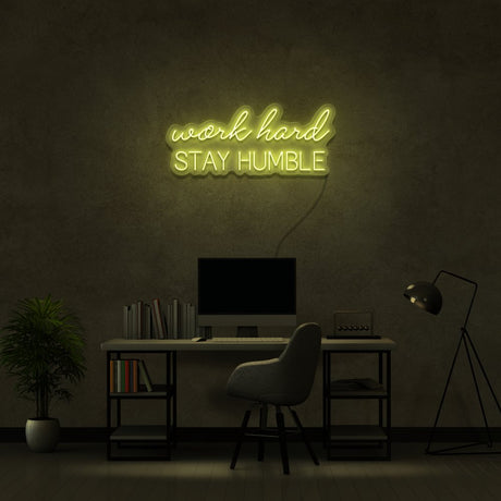 Work Hard Neon Sign | NEON SIGNO® Custom Neon Signs