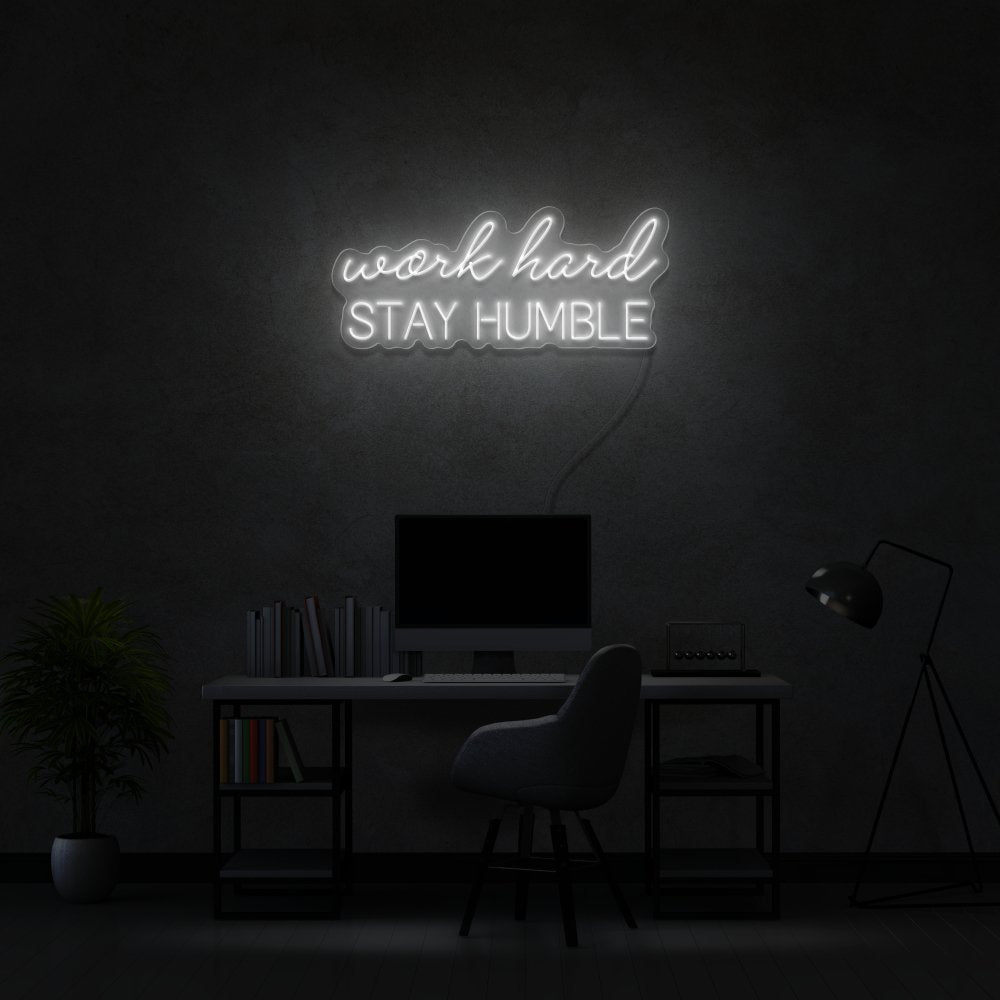 Work Hard Neon Sign | NEON SIGNO® Custom Neon Signs