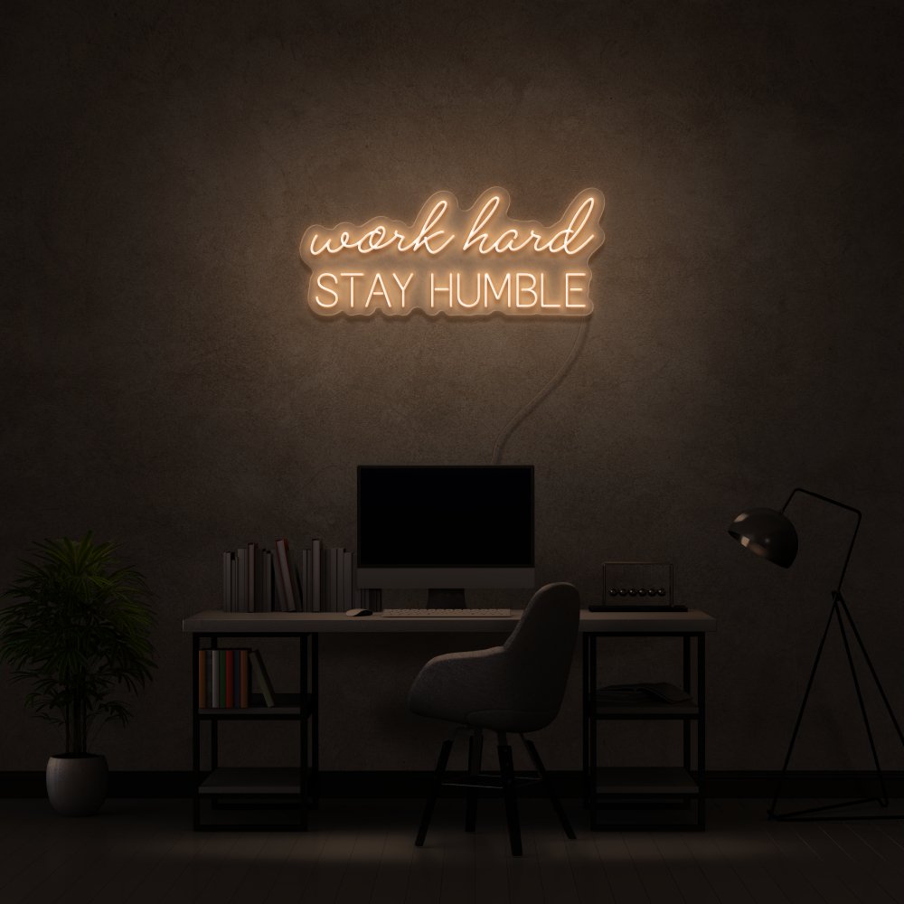 Work Hard Neon Sign | NEON SIGNO® Custom Neon Signs