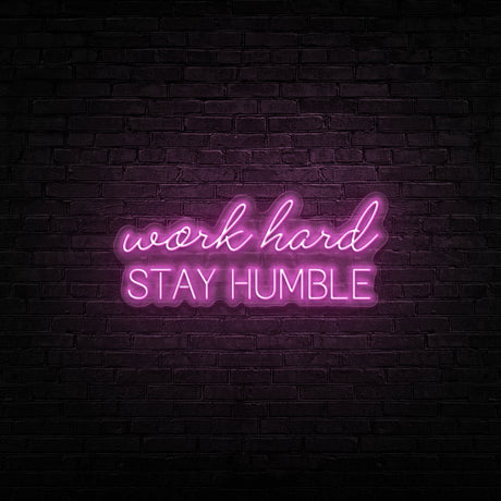 Work Hard Neon Sign | NEON SIGNO® Custom Neon Signs